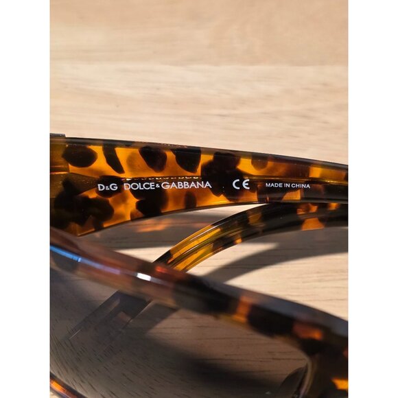 D&G Dolce & Gabbana Tortoise Shell Sunglasses 3001 502/73 65-18-125 Unisex Brown - Picture 4 of 11